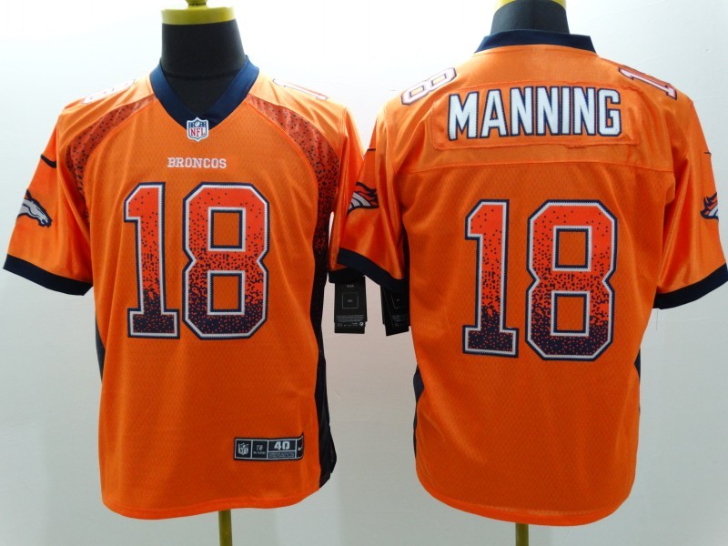 Men's Denver Broncos Peyton Manning #18 Orange Jersey